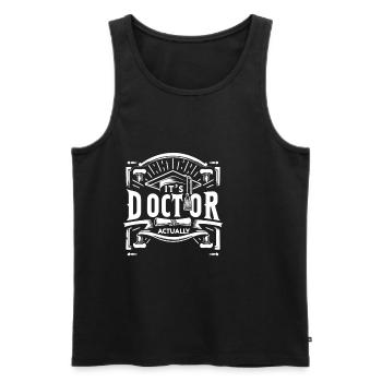 It's Doctor Actually 18 - Männer Premium Bio Tank Top - Schwarz - Vorne - AI Model Male 178 light (178cm)