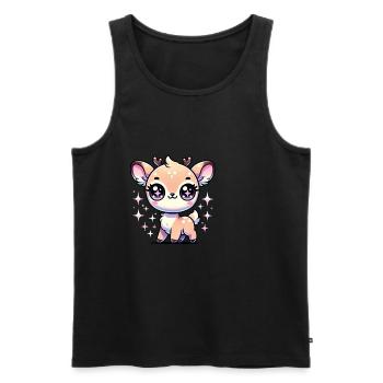 Super Cute Kawaii Baby Deer - Männer Premium Bio Tank Top - Schwarz - Vorne - Michal (187cm)