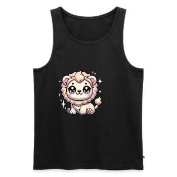 Super Cute Kawaii Baby Lion - Männer Premium Bio Tank Top - Schwarz - Vorne - Michal (187cm)