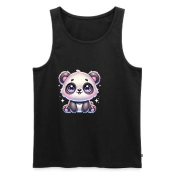 Super Cute Kawaii Baby Panda - Männer Premium Bio Tank Top - Schwarz - Vorne - Michal (187cm)