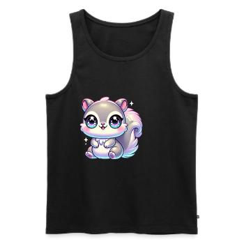 Super Cute Kawaii Baby Squirrel - Männer Premium Bio Tank Top - Schwarz - Vorne - Michal (187cm)