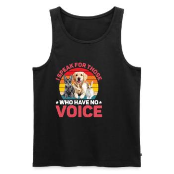 I Speak For Those Who Have No Voice - Männer Premium Bio Tank Top - Schwarz - Vorne - AI Model Male 178 light (178cm)