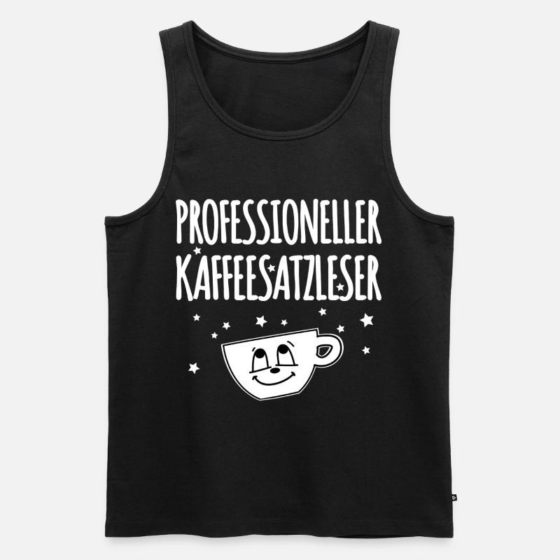 Professioneller Kaffeesatzleser - Männer Premium Bio Tank Top - Schwarz