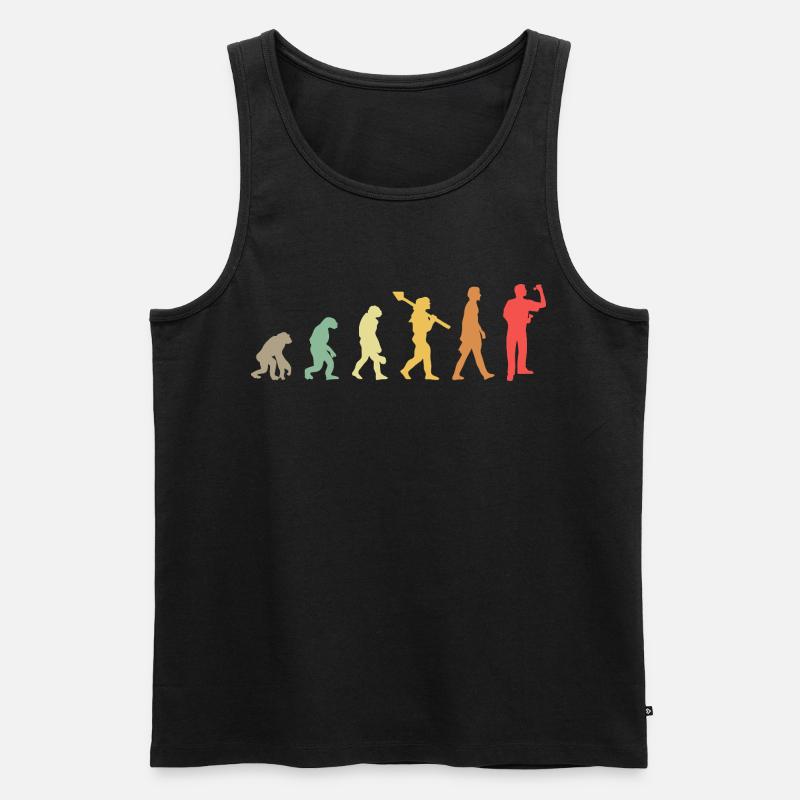 Darts Evolution Darten Dartsspieler - Männer Premium Bio Tank Top - Schwarz