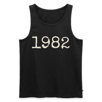 1982 Birthday Gift - Awesome since 1982 - Men's Premium Organic Tank Top - black - Front - Michal (187cm)