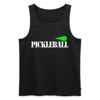 Pickleball - Débardeur bio Premium Homme - noir - Devant - Michal (187cm)