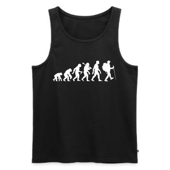 Hikers Evolution Hiking Bergsteiegen - Men's Premium Organic Tank Top - black - Front - Michal (187cm)