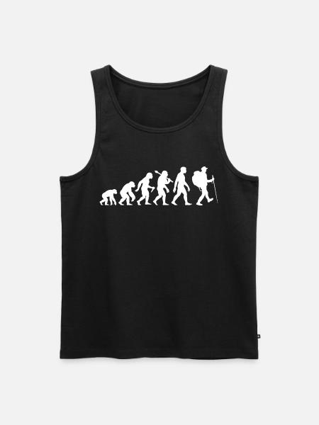 Hikers Evolution Hiking Bergsteiegen - Men's Premium Organic Tank Top - black