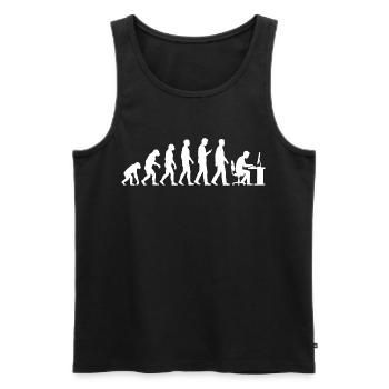 Gamer Evolution für Retro Gaming Videospiele - Männer Premium Bio Tank Top - Schwarz - Vorne - Michal (187cm)