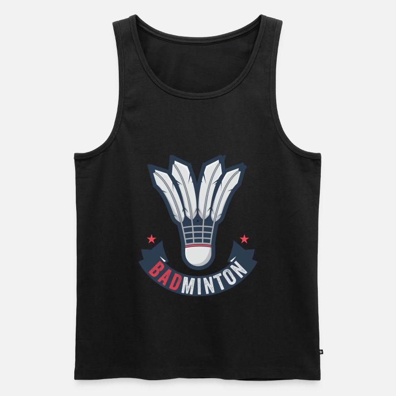 Badminton - Männer Premium Bio Tank Top - Schwarz
