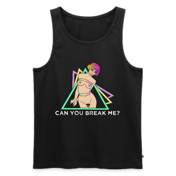 EROTIC GIRL SEXY SHIBARI BONDAGE GIRL BREAK ME - Männer Premium Bio Tank Top - Schwarz - Vorne - AI Model Male 178 light (178cm)