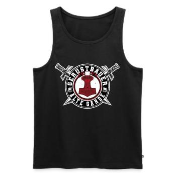 Gerüstbauer Alte Garde - Männer Premium Bio Tank Top - Schwarz - Vorne - Michal (187cm)
