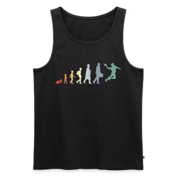 Évolution du handball vintage - Débardeur bio Premium Homme - noir - Devant - Michal (187cm)
