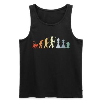 Chess Development - Men's Premium Organic Tank Top - black - Front - AI Model Male 178 light (178cm)