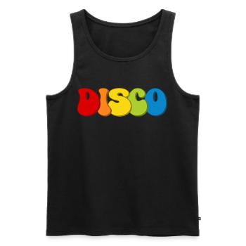 Disco - Men's Premium Organic Tank Top - black - Front - AI Model Male 178 light (178cm)