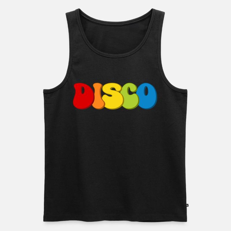 Disco - Männer Premium Bio Tank Top - Schwarz