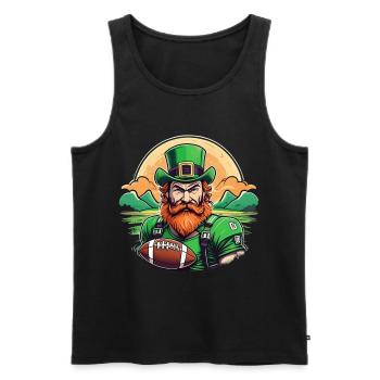 St. Patrick's Day Kleeblatt American Football - Männer Premium Bio Tank Top - Schwarz - Vorne - Michal (187cm)