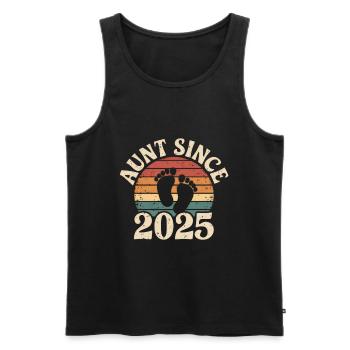 Aunt Since 2025 - Men's Premium Organic Tank Top - black - Front - Michal (187cm)