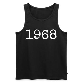 Legendär seit 1968 - Männer Premium Bio Tank Top - Schwarz - Vorne - Michal (187cm)