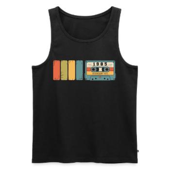 1985 Vintage Original 1985 Geburtstagsgeschenk - Männer Premium Bio Tank Top - Schwarz - Vorne - Michal (187cm)