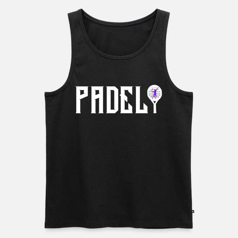 Padel - Männer Premium Bio Tank Top - Schwarz