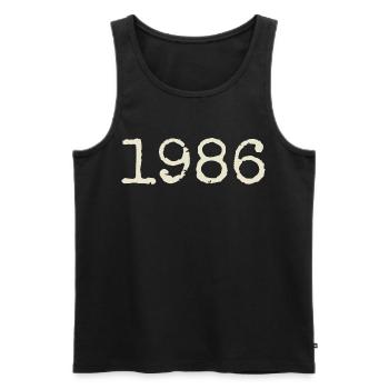 Geburtstagsgeschenk 1986 – Großartig seit 1986 - Männer Premium Bio Tank Top - Schwarz - Vorne - Michal (187cm)