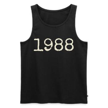 Geburtstagsgeschenk 1988 – Großartig seit 1988 - Männer Premium Bio Tank Top - Schwarz - Vorne - AI Model Male 178 light (178cm)