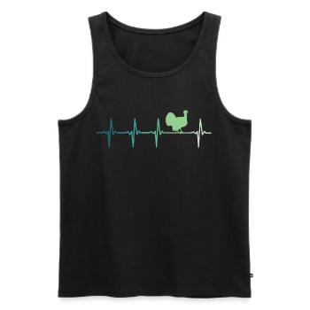 turkey heartbeat turkey - Men's Premium Organic Tank Top - black - Front - Michal (187cm)