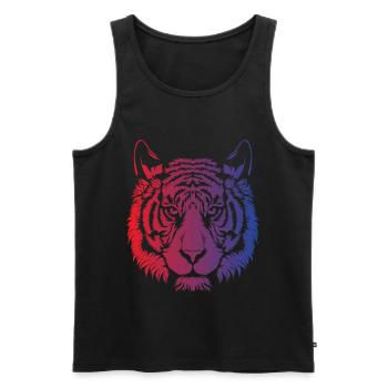 tigre - Débardeur bio Premium Homme - noir - Devant - Michal (187cm)