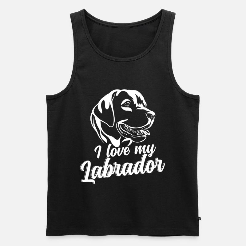 Hund Labrador - Männer Premium Bio Tank Top - Schwarz