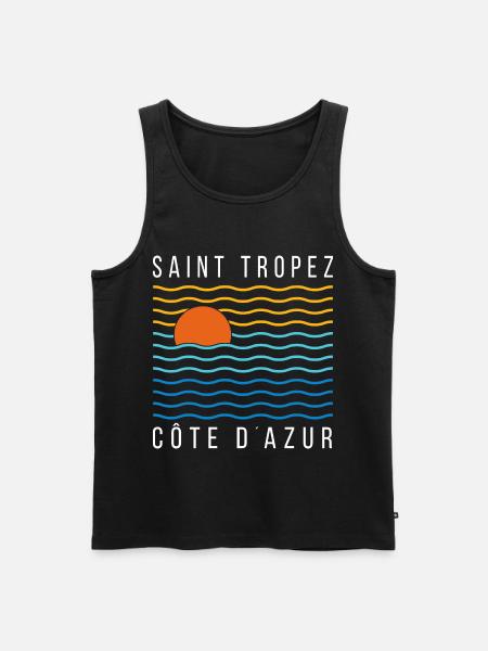 Saint Tropez Cote D ́Azur Summer - Men's Premium Organic Tank Top - black