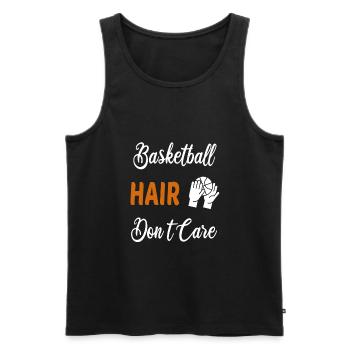 Basketball Hair Don't Care - Men's Premium Organic Tank Top - black - Front - Michal (187cm)