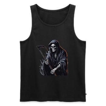 Halloween Grim Reaper - Men's Premium Organic Tank Top - black - Front - AI Model Male 178 light (178cm)