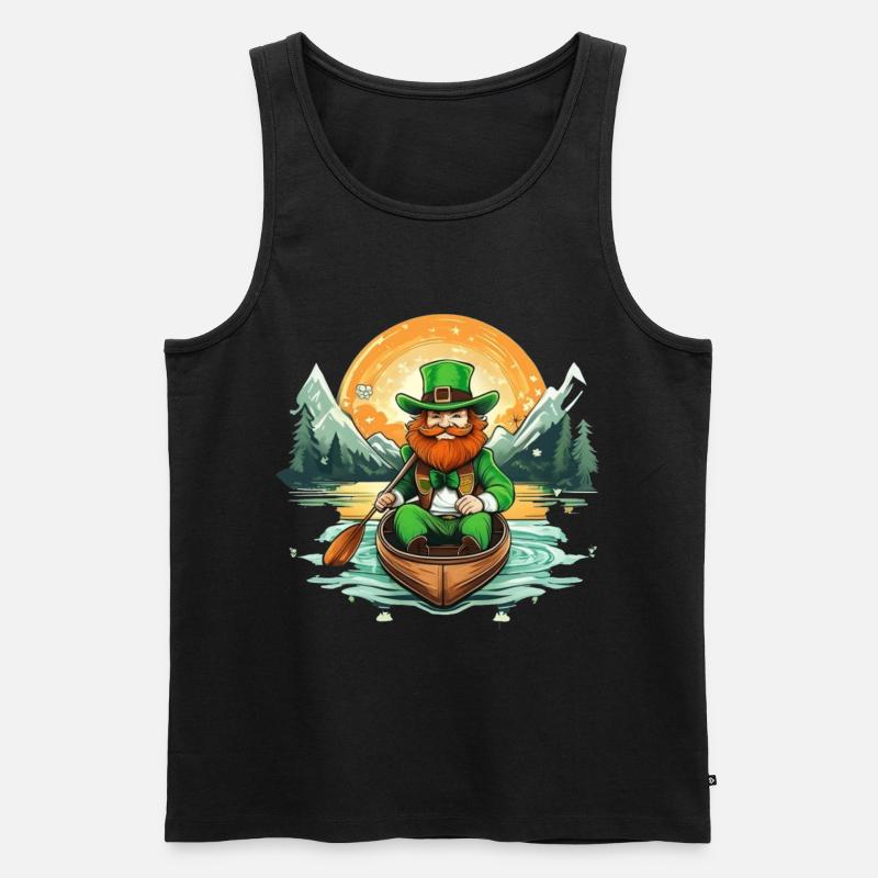Kayak Trèfle de la Saint-Patrick - Débardeur bio Premium Homme - noir