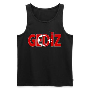 Gediz Turquie Drapeau Kütahya - Débardeur bio Premium Homme - noir - Devant - Michal (187cm)
