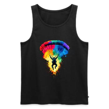 Fallschirmspringen Fallschirmspringer Skydiving - Men's Premium Organic Tank Top - black - Front - Michal (187cm)