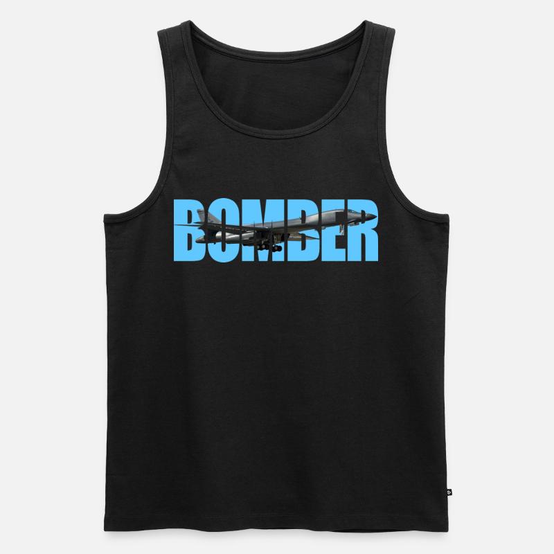 Bomber B-1B Lancer - Männer Premium Bio Tank Top - Schwarz