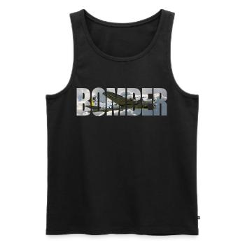 Bomber B-17 Flying Fortress - Men's Premium Organic Tank Top - black - Front - AI Model Male 178 light (178cm)
