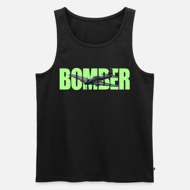 Bomber IL-2 - Männer Premium Bio Tank Top - Schwarz