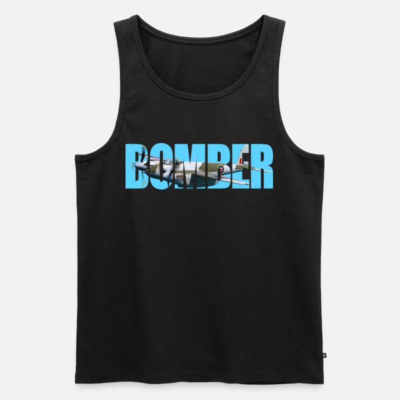 Bomber DH.98 Mosquito - Männer Premium Bio Tank Top - Schwarz