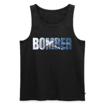 Bomber Tu-160 - Männer Premium Bio Tank Top - Schwarz - Vorne - AI Model Male 178 light (178cm)
