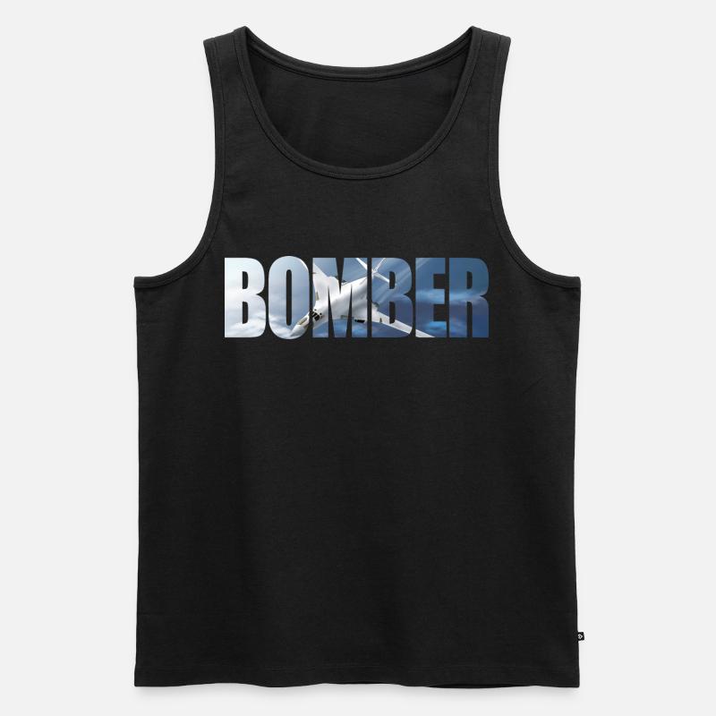 Bomber Tu-160 - Männer Premium Bio Tank Top - Schwarz