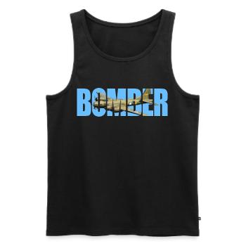 Bomber B-17 Flying Fortress - Men's Premium Organic Tank Top - black - Front - AI Model Male 178 light (178cm)