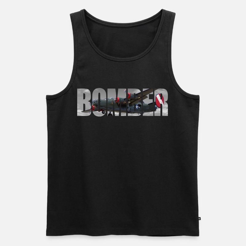 Bomber B-24 Liberator - Männer Premium Bio Tank Top - Schwarz