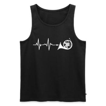 Meeresmusik Trompete - Männer Premium Bio Tank Top - Schwarz - Vorne - AI Model Male 178 light (178cm)