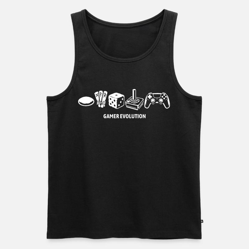 Controller Evolution | Gamer - Männer Premium Bio Tank Top - Schwarz