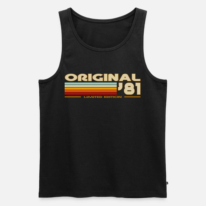 1981 - Männer Premium Bio Tank Top - Schwarz