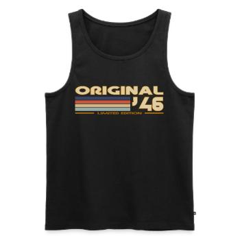 1946 - Männer Premium Bio Tank Top - Schwarz - Vorne - Michal (187cm)