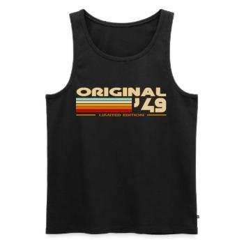 1949 - Männer Premium Bio Tank Top - Schwarz - Vorne - Michal (187cm)