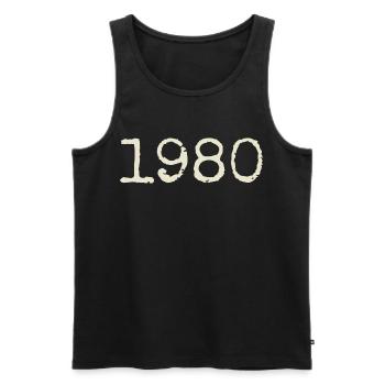 Geburtstagsgeschenk 1980 – Großartig seit 1980 - Männer Premium Bio Tank Top - Schwarz - Vorne - Michal (187cm)